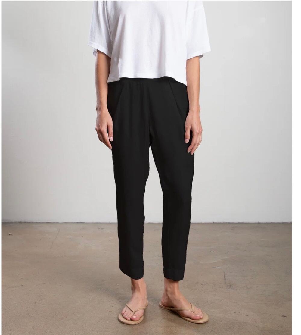 Pharaoh Collection Black Pia Pant in Vintage Satin Size 3/L
